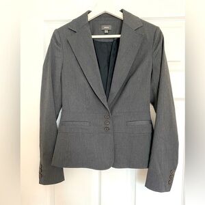 Mexx Charcoal Gray Blazer Women’s Tailored Office Work Jacket, EUC, Size 4